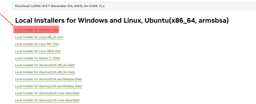 select_cudnn_windows_installer