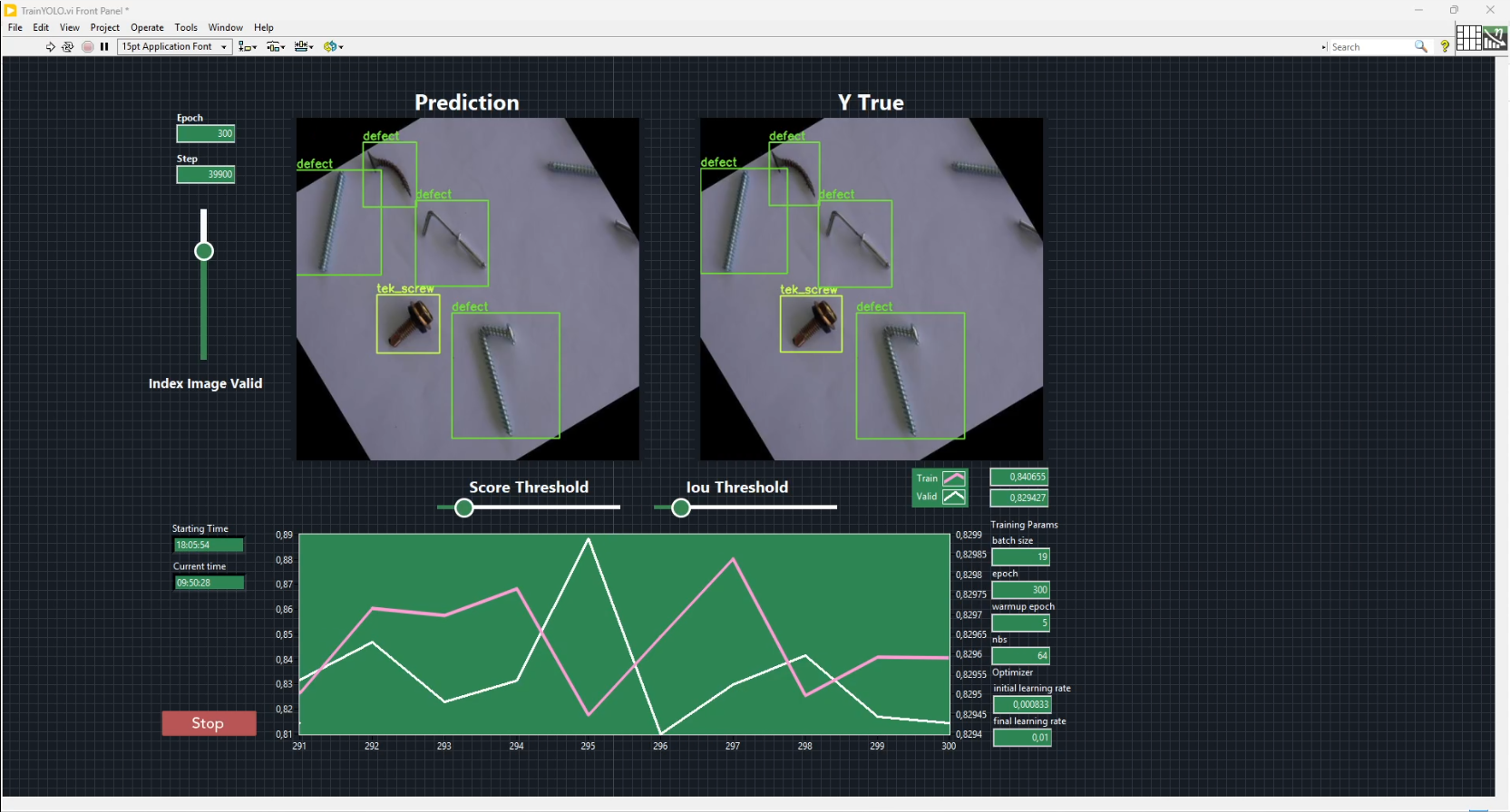 AI defect inspection in LabVIEW