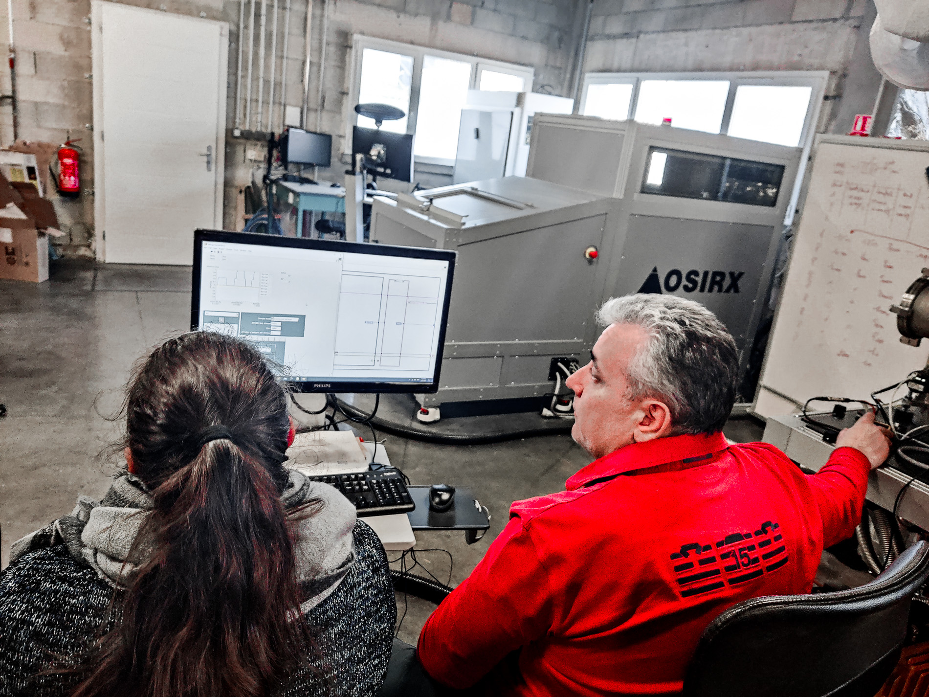 OSIRX spectrometer commissioning in the workshop